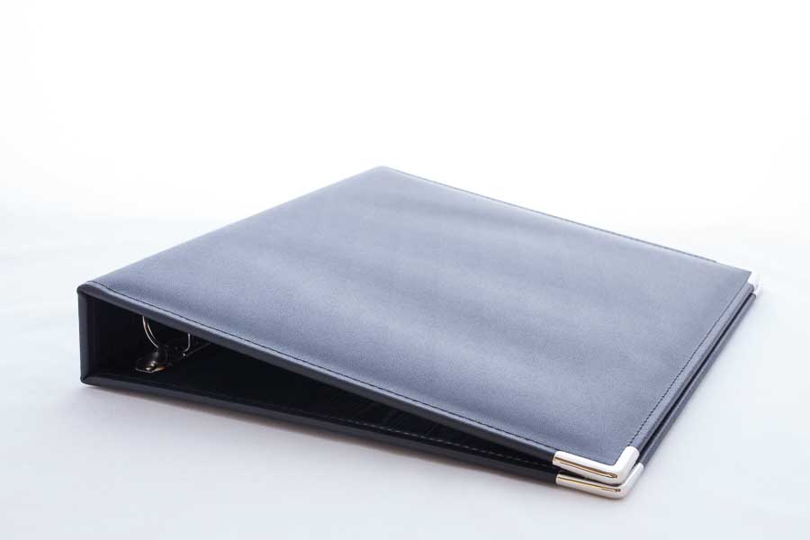 A4 leather ring binder