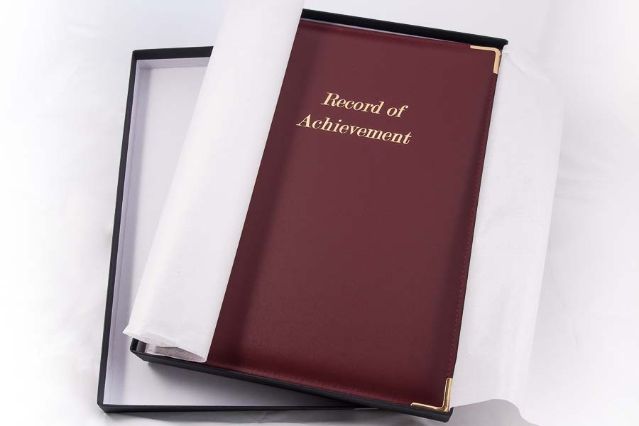 A4 folder ‘Record of Achievement Folder’ for Schools