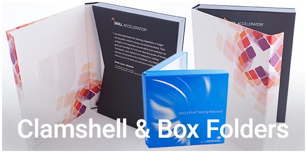 clamshell and box folders